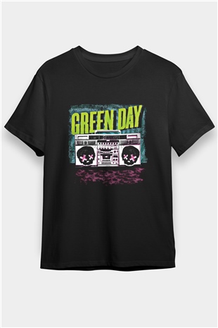 Green Day Baskılı Unisex Siyah Tişört