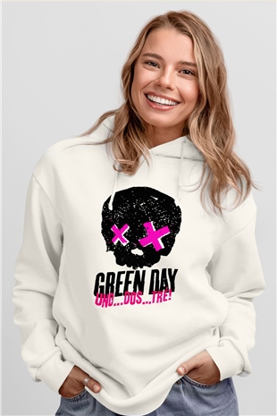 Green Day Beyaz Unisex Hoodie