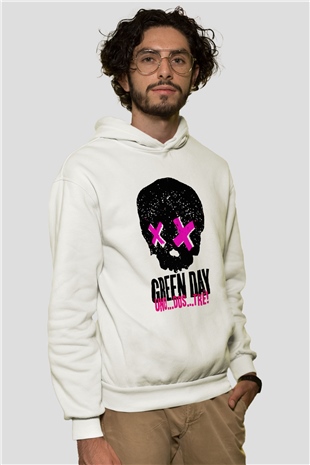 Green Day Beyaz Unisex Hoodie