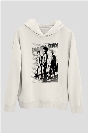 Green Day Beyaz Unisex Kapüşonlu Sweatshirt