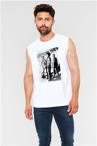 Green Day Beyaz Unisex Kolsuz Tişört
