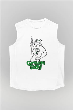 Green Day Beyaz Unisex Kolsuz Tişört