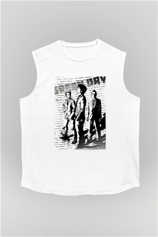 Green Day Beyaz Unisex Kolsuz Tişört