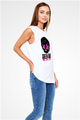 Green Day Beyaz Unisex Kolsuz Tişört