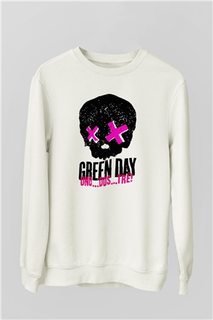 Green Day Beyaz Unisex Sweatshirt
