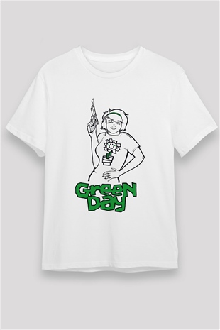 Green Day Beyaz Unisex Tişört T-Shirt - TişörtFabrikası