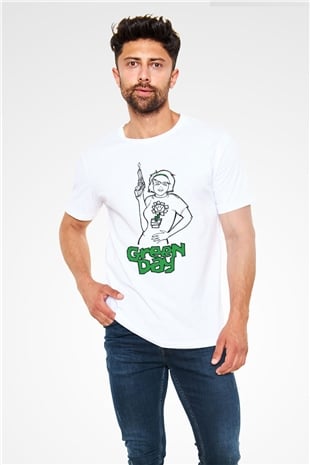 Green Day Beyaz Unisex Tişört T-Shirt - TişörtFabrikası