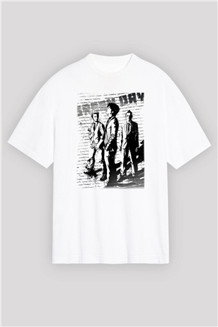 Green Day Beyaz Oversize Tişört Oversize T-shirt - TişörtFabrikası
