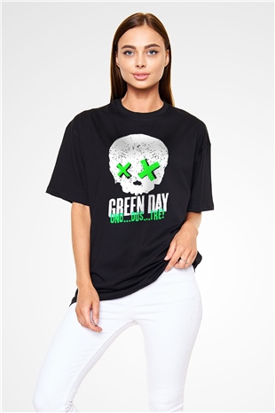 Green Day Siyah Unisex Oversize Tişört T-Shirt