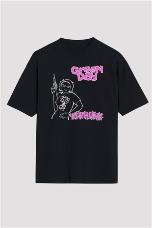 Green Day Siyah Unisex Oversize Tişört T-Shirt