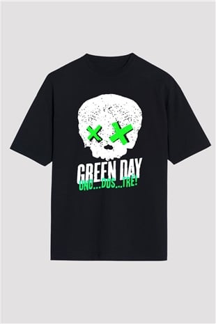 Green Day Siyah Unisex Oversize Tişört T-Shirt