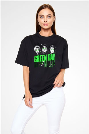 Green Day Siyah Unisex Oversize Tişört T-Shirt