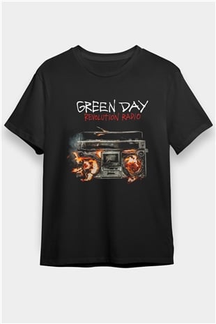 Green Day Siyah Unisex Tişört T-Shirt - TişörtFabrikası