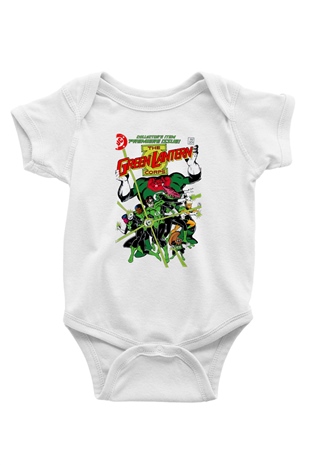 Green Lantern Beyaz Bebek Body - Zıbın