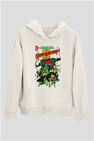 Green Lantern Beyaz Unisex Hoodie