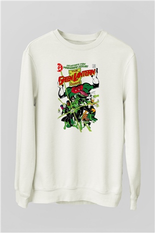 Green Lantern Beyaz Unisex  Sweatshirt