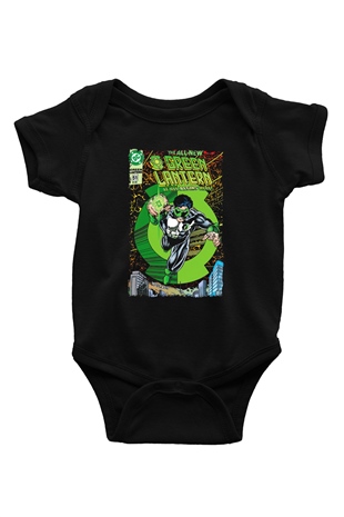 Green Lantern Siyah Bebek Body - Zıbın