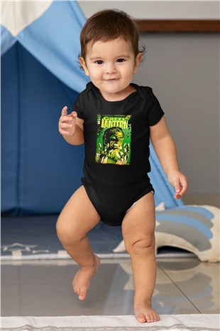 Green Lantern Siyah Bebek Body - Zıbın