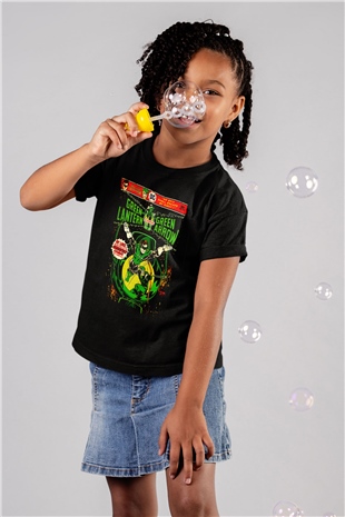 Green Lantern Siyah Unisex  Çocuk Tişört