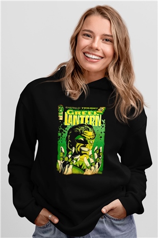 Green Lantern Siyah Unisex Hoodie