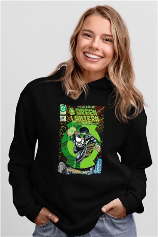 Green Lantern Siyah Unisex Hoodie