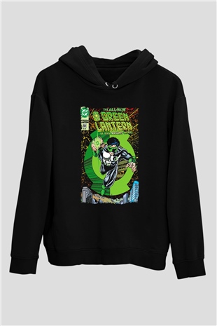 Green Lantern Siyah Unisex Hoodie