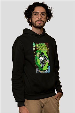Green Lantern Siyah Unisex Hoodie