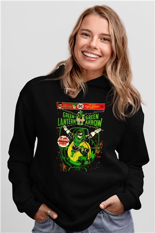 Green Lantern Siyah Unisex Hoodie
