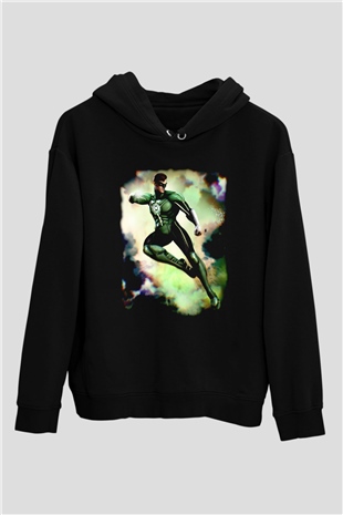Green Lantern Siyah Unisex Hoodie