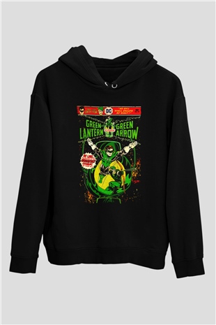 Green Lantern Siyah Unisex Hoodie