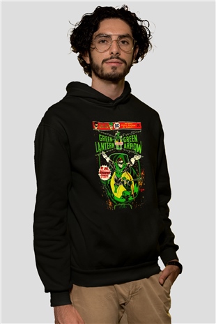 Green Lantern Siyah Unisex Hoodie