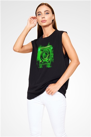 Green Lantern Siyah Unisex  Kolsuz Tişört