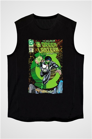 Green Lantern Siyah Unisex  Kolsuz Tişört