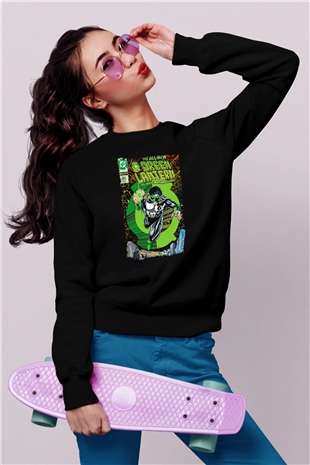 Green Lantern Siyah Unisex  Sweatshirt