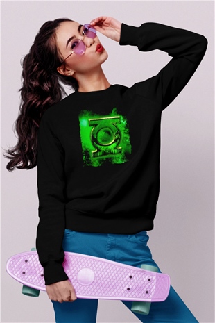Green Lantern Siyah Unisex  Sweatshirt