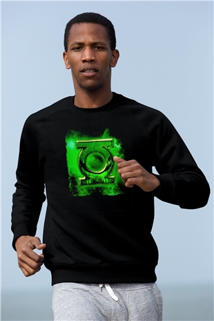Green Lantern Siyah Unisex  Sweatshirt