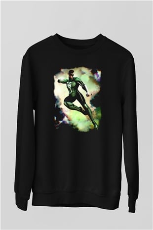Green Lantern Siyah Unisex  Sweatshirt