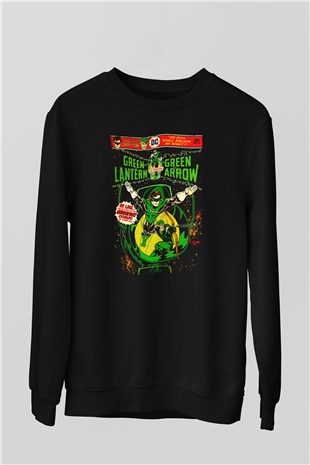 Green Lantern Siyah Unisex  Sweatshirt