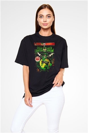 Green Lantern Siyah Oversize Tişört