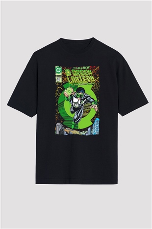 Green Lantern Siyah Oversize Tişört