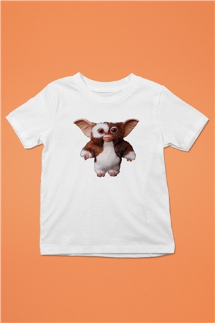 Gremlins Baskılı Beyaz Unisex Çocuk Tişört