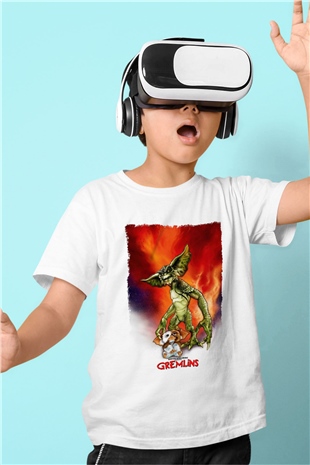 Gremlins Beyaz Unisex Çocuk Tişört