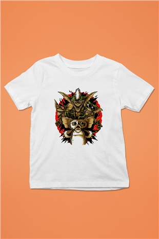 Gremlins Beyaz Unisex Çocuk Tişört