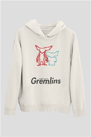 Gremlins Beyaz Unisex Hoodie