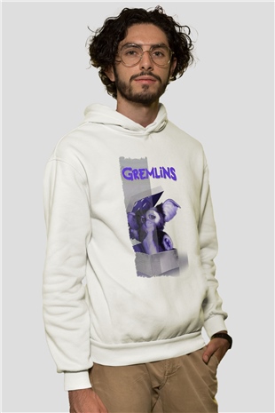Gremlins Beyaz Unisex Hoodie