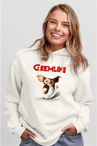 Gremlins Beyaz Unisex Hoodie