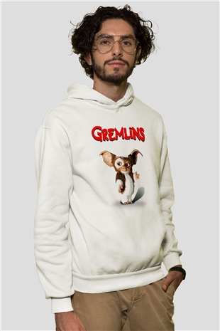 Gremlins Beyaz Unisex Hoodie