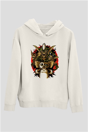 Gremlins Beyaz Unisex Hoodie