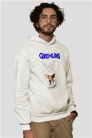Gremlins Beyaz Unisex Hoodie