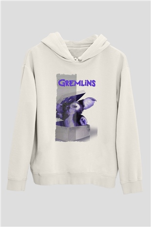 Gremlins Beyaz Unisex Hoodie